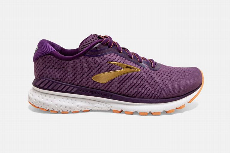 Brooks Adrenaline GTS 20 Women's Road Running Shoes - Purple/Orange (95416-RZYH)
